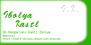 ibolya kastl business card